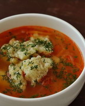 Полтавский борщ с галушками