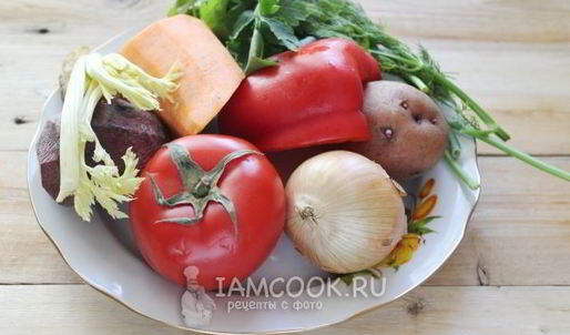 постный борщ с фасолью и килькой