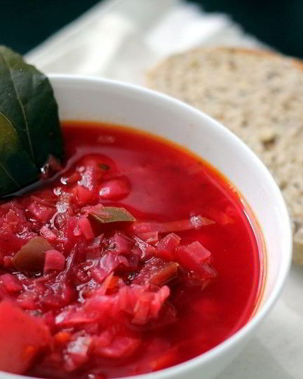 Рецепт постного борща с грибами