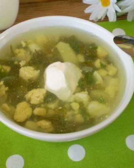 Рецепт постного зеленого борща