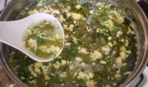 постный зеленый борщ