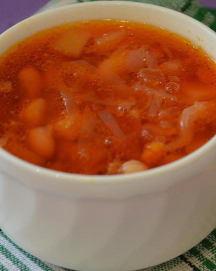 Рецепт вегетарианского борща с фасолью