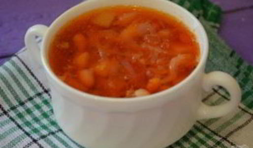 вегетарианский борщ с фасолью