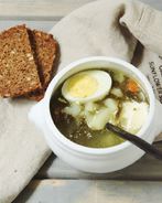 Зеленый борщ из щавеля