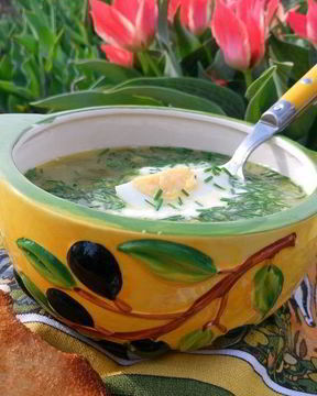 Зеленый борщ на новый лад