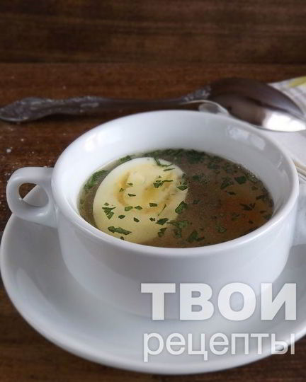 Рецепт бульона с яйцом