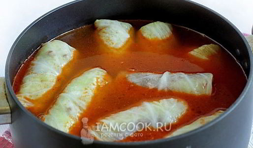 голубцы с гречкой в бульоне