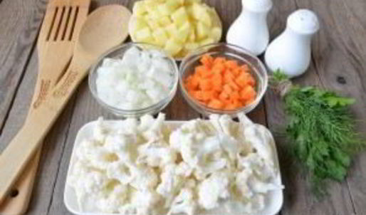 суп из цветной капусты на мясном бульоне