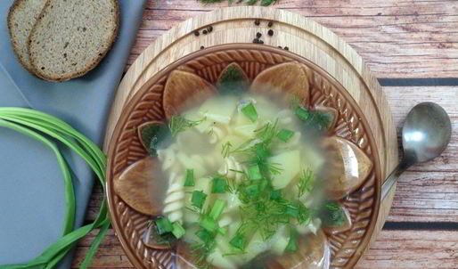 суп на курином бульоне