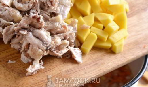 суп с клецками на курином бульоне