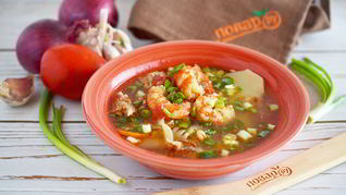 Суп с креветками