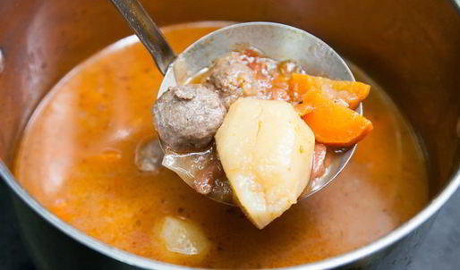 фасолевый суп с фрикадельками