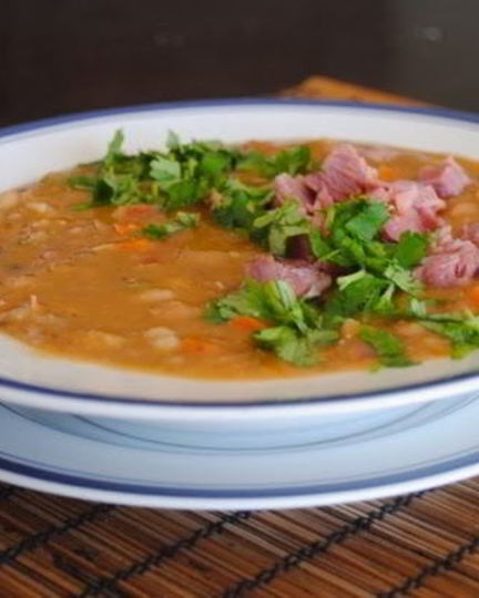 Рецепт горохового супа из свиной рульки