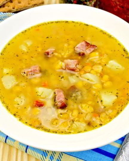 Рецепт горохового супа с беконом