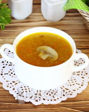Гороховый суп с грибами