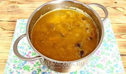 гороховый суп с грибами