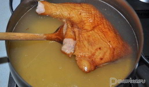 гороховый суп с копченой курицей