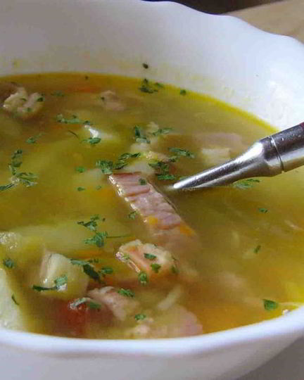 Рецепт горохового супа с копченым окороком