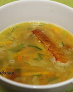 Гороховый суп с копчеными крылышками