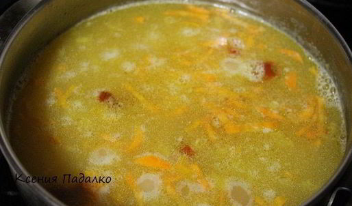 гороховый суп с копчеными крылышками