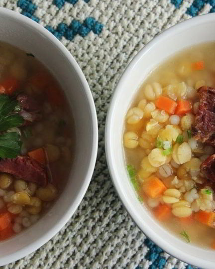 Рецепт горохового супа с копчеными ребрами