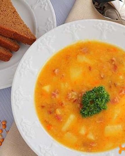 Рецепт горохового супа с копчеными ребрышками