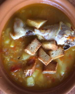 Гороховый суп с курицей