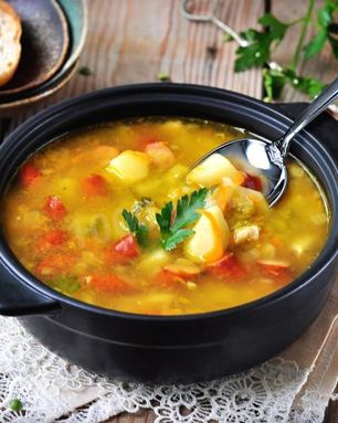 Гороховый суп с охотничьими колбасками