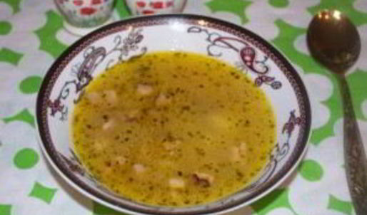 гороховый суп с салом