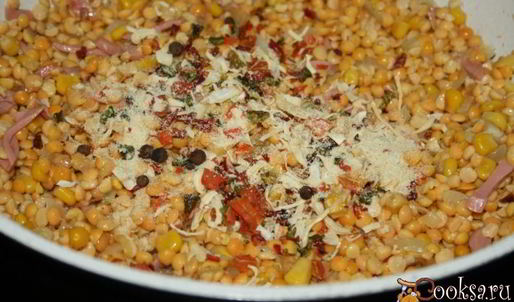 гороховый суп с сосисками и сладкой кукурузой