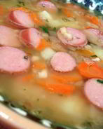 Гороховый суп с сосиской