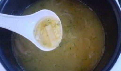 гороховый суп с сухариками