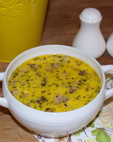 Рецепт горохового супа с сыром