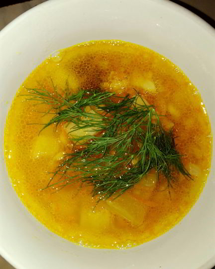 Рецепт горохового супа с зеленью