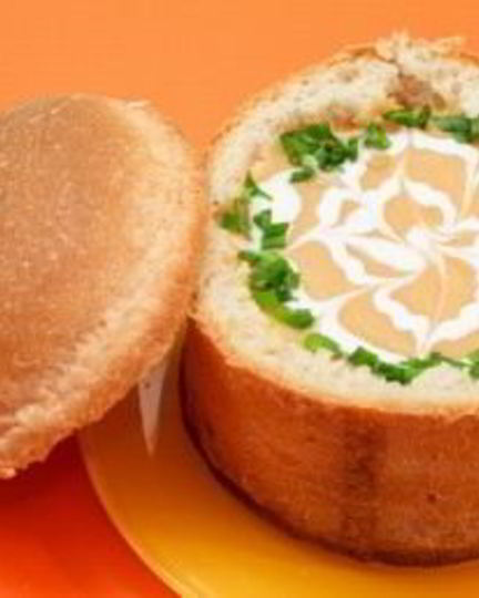 Рецепт горохового супа в хлебе