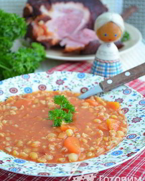 Гороховый суп, запеченный в духовке