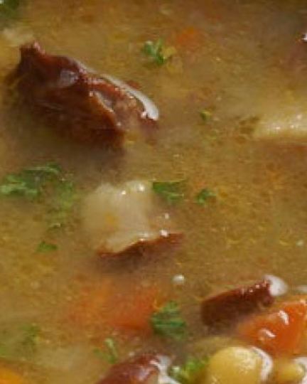 Рецепт супа горохового с копченостями