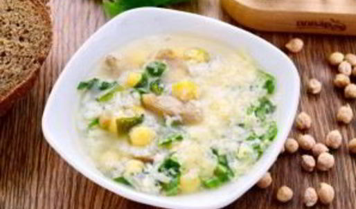 суп из шпината и бараньего гороха