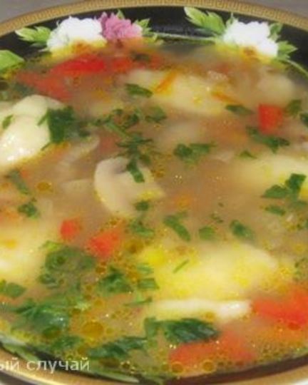 Рецепт гречневый суп с грибами и картофельными клецками