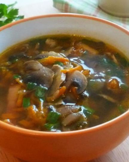 Рецепт грибного супа с беконом