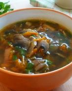 Грибной суп с беконом