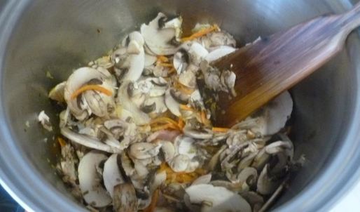 грибной суп с беконом