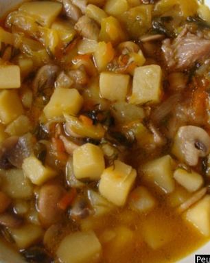 Грибной суп с мясом из шампиньонов