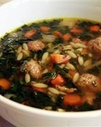 Итальянский свадебный суп с фрикадельками