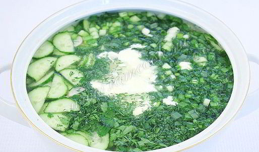 холодник со щавелем