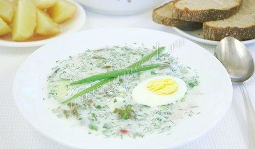 холодник со щавелем