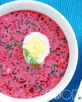 Холодник со свеклой на кефире