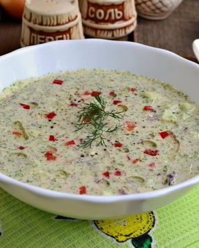 Холодный огуречный суп
