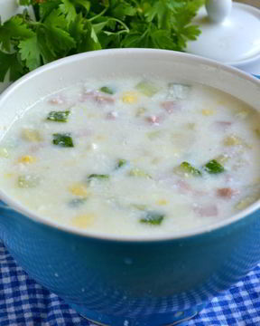 Холодный суп на кефире