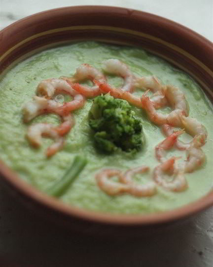 Рецепт крема-супа из кабачков с креветками